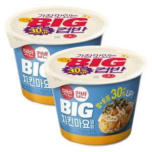 햇반컵반 BIG 치킨마요덮밥, 313g, 2개