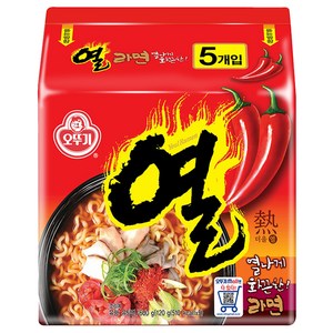 오뚜기 열라면 120g, 5개