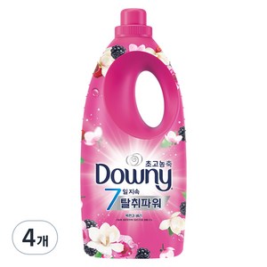 다우니 고농축 섬유유연제 목련과 베리 본품, 2L, 4개