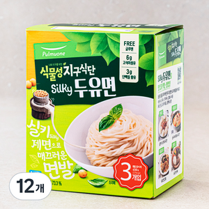 풀무원 식물성 지구식단 실키 두유면, 150g, 12개