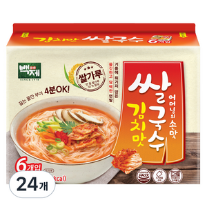 백제 김치맛 쌀국수, 92g, 24개