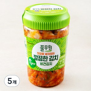 풀무원 깔끔한 썰은김치 비건 용기형, 400g, 5개