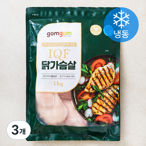 곰곰 IQF 닭가슴살 (냉동), 1kg, 3개