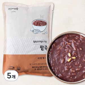 서울마님죽 팥죽 (냉장), 500g, 5개