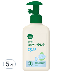 그린핑거 촉촉한 자연보습 베이비 워시, 320ml, 5개