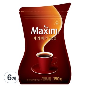 맥심 아라비카 100 커피믹스, 150g, 1개입, 6개