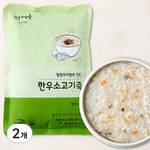 서울마님죽 한우 소고기죽 (냉장), 500g, 2개