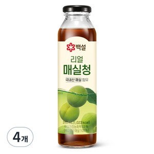 백설 리얼 매실청, 310ml, 4개