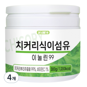 치커리 식이섬유 이눌린 99, 300g, 4개