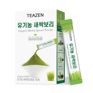 티젠 유기농 새싹보리 분말 스틱, 20g, 1개