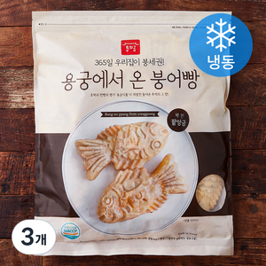 용의궁 용궁에서 온 붕어빵 팥앙금 (냉동), 1kg, 3개