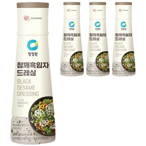 청정원 참깨흑임자 드레싱, 300g, 4개