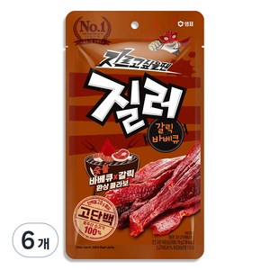 샘표 육포 질러 갈릭바베큐육포, 70g, 6개