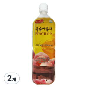 스위트코리아 복숭아 홍차 액상, 1L, 2개