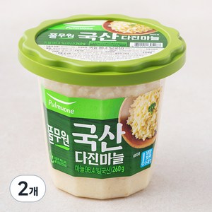 풀무원 다진마늘 용기, 260g, 2개