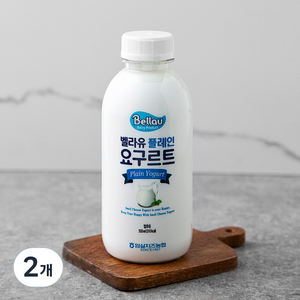 벨라유 플레인 요구르트, 500ml, 2개