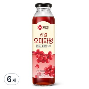 백설 리얼 오미자청, 310ml, 6개