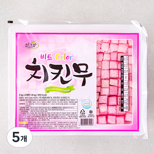 싱그람 비트 컬러 치킨무, 5개, 3kg