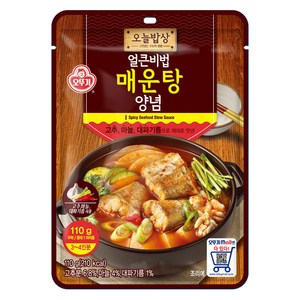 오뚜기 오늘밥상 얼큰비법 매운탕 양념, 110g, 1개