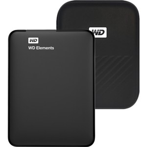 WD Elements Portable 휴대용 외장하드 + 파우치, 4TB, 블랙