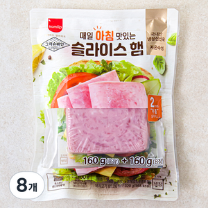 그릭슈바인 매일 아침 맛있는 슬라이스 햄, 160g, 8개