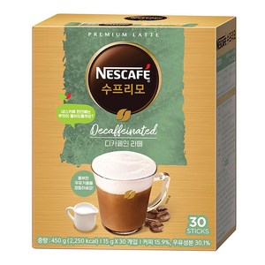 네스카페 수프리모 디카페인 라떼, 15g, 30개입, 1개