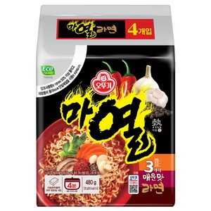 오뚜기 마열라면 120g, 4개