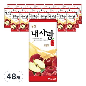 웅진 내사랑 사과 드링크팩, 185ml, 48개