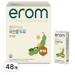 이롬 황성주 박사의 국산콩 두유 무가당, 190ml, 48개