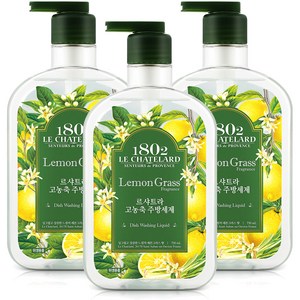 르샤트라1802 고농축 주방세제 레몬그라스, 750ml, 3개