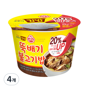 오뚜기 뚝배기 불고기밥 증량, 320g, 4개