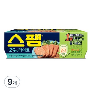 스팸 25% 라이트, 200g, 9개