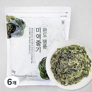 주일 완도 명품 미역줄기, 1kg, 6개