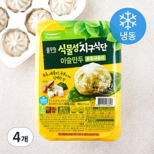 풀무원 식물성 지구식단 이슬만두 부추새송이 (냉동), 180g, 4개