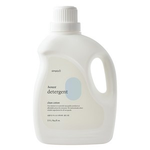 심플리오 어니스트 클린 코튼 세탁세제, 2.5L, 1개