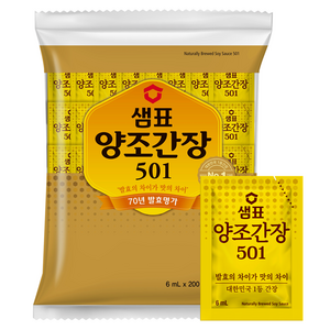 샘표 일회용 소용량 양조간장 501, 6ml, 200개