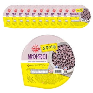 맛있는 오뚜기밥 발아흑미, 210g, 12개