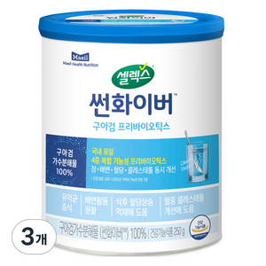 셀렉스 썬화이버 구아검 프리바이오틱스, 250g, 3개