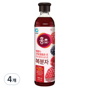 청정원 홍초 복분자, 900ml, 4개