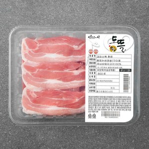 도뜰한돈 파머스팩 뼈없는 삼겹살 구이용 (냉장), 800g, 1개