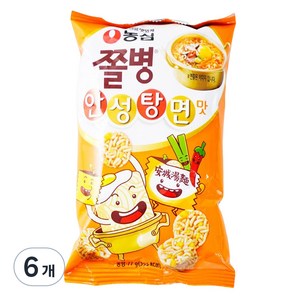 쫄병스낵 안성탕면맛, 77g, 6개