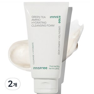 이니스프리 그린티 클렌징 폼, 150g, 2개