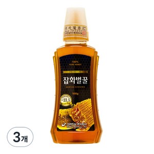 고려인삼 잡화벌꿀, 500g, 3개