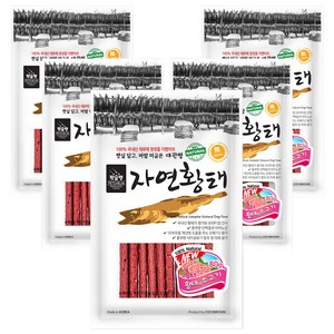 펫슐랭 대관령 자연황태 강아지 간식, 황태 + 소고기 혼합맛, 80g, 5개