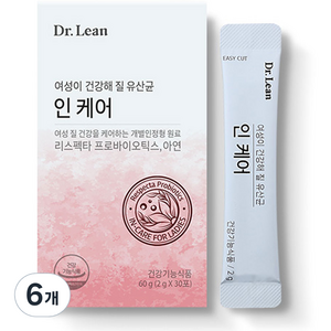 닥터린 질 건강 유산균 리스펙타 인케어, 60g, 6개