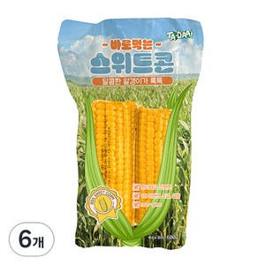 타다 바로먹는 스위트콘 옥수수, 600g, 6개