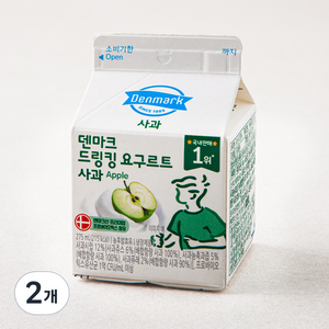 덴마크 드링킹 요구르트 사과, 275ml, 2개