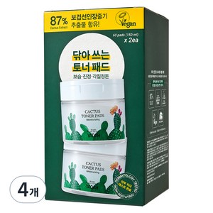 야다 선인장 토너패드 150ml, 60개입, 4개