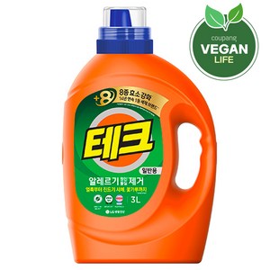 테크 진드기 걱정 끝 액상세제 일반용 본품, 3L, 1개