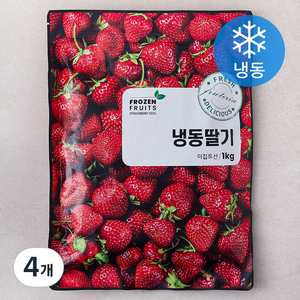 냉동딸기 (냉동), 1kg, 4개